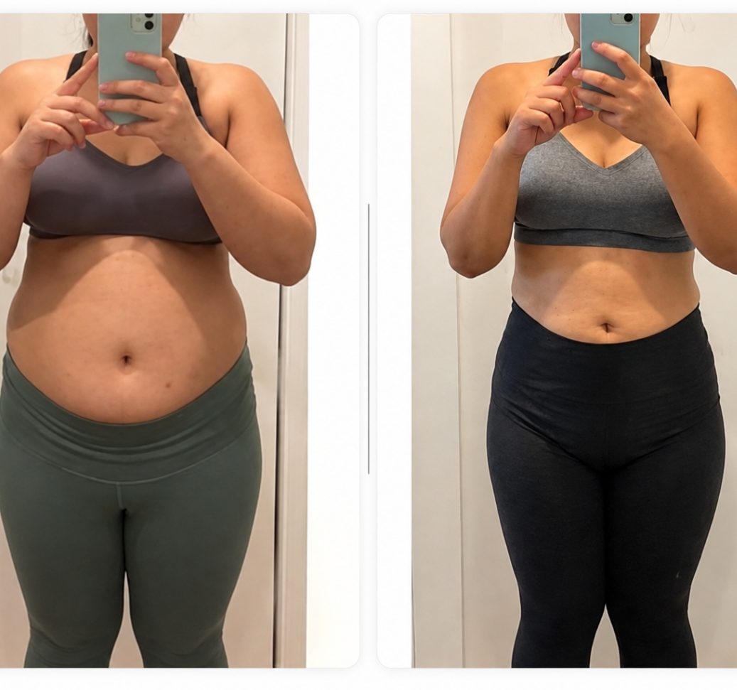 Monica before-and-after transformation